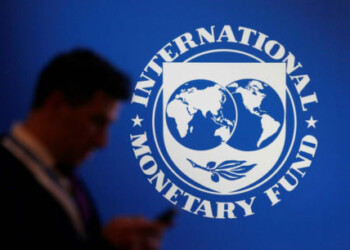 Un participante está de pie cerca de un logo del FMI en el encuentro anual 2018 del Fondo Monetario Internacional y el Banco Mundial en Nusa Duaa, Bali, Indonesia, 12 de octubre de 2018. REUTERS/Johannes P. Christo