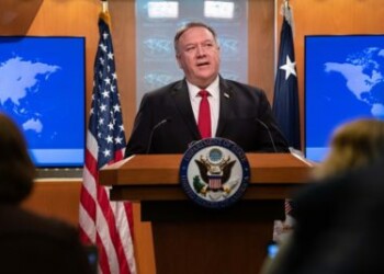 US Secretary of State Mike Pompeo delivers remarks on the 2019 Country Reports on Human Rights Practices at the State Department in Washington, DC, on March 11, 2020. (Photo by NICHOLAS KAMM / AFP)