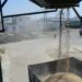 A truck is loaded with wheat at Bogatoye village in Izmail on March 24, 2022. - The fate of the war in Ukraine is currently being played out in the east of the country, but the food security of tens of millions of people around the world depends on the sowing which is beginning in the west and south, relatively sheltered from the fights. (Photo by BULENT KILIC / AFP)