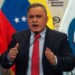 Venezuelan Attorney General Tarek Saab speaks during a press conference about extortion gangs that are attacking the Venezuelan city of Maracaibo, at the Public Ministry in Caracas on February 27, 2023. (Photo by Miguel ZAMBRANO / AFP)